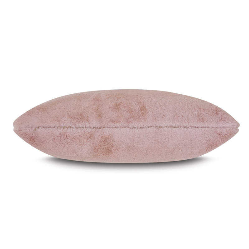 Barclay Butera Pink Faux Fur Rectangular Lumbar Pillow