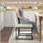 Modern Linen Dining Chairs With Metal Frame-1549926122