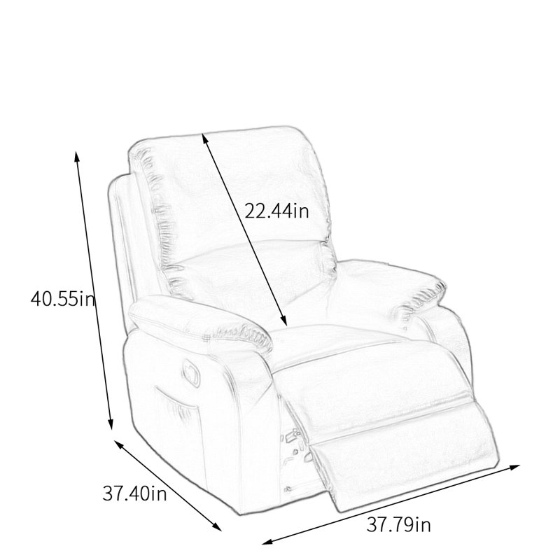 Fauteuil inclinable pivotant en similicuir Kundani, Brun