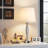 23'' Modern Sliver Metal Table Lamp Set with Touch Control and USB A&C