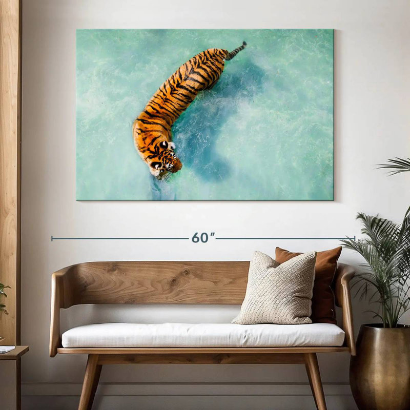 Tigre de la piscine Brampt, H 34 po x l 51 po