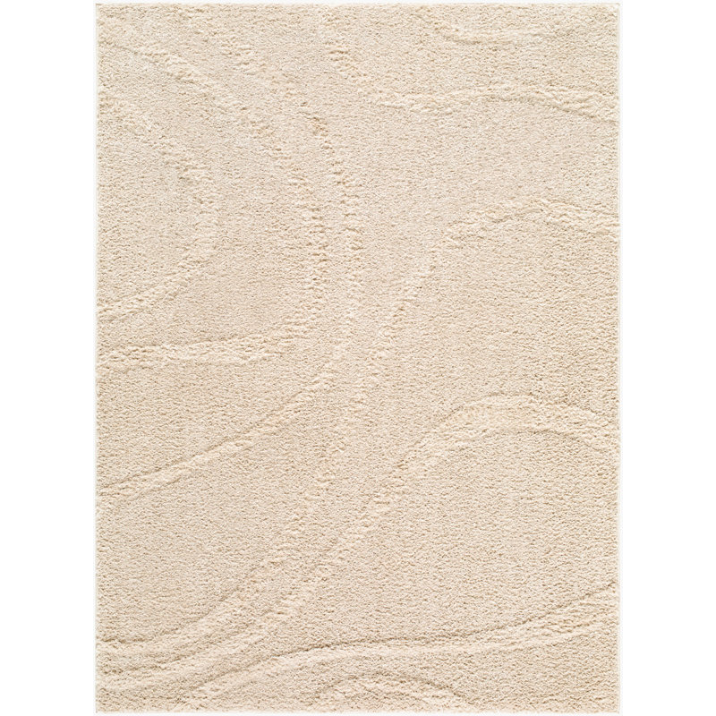 Farshid Machine Woven Area Rug, Rectangle 7'10" x 10', Ivory/Beige