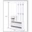 Armoire à portes combinées avec armoire à chaussures + tablette suspendue + miroir