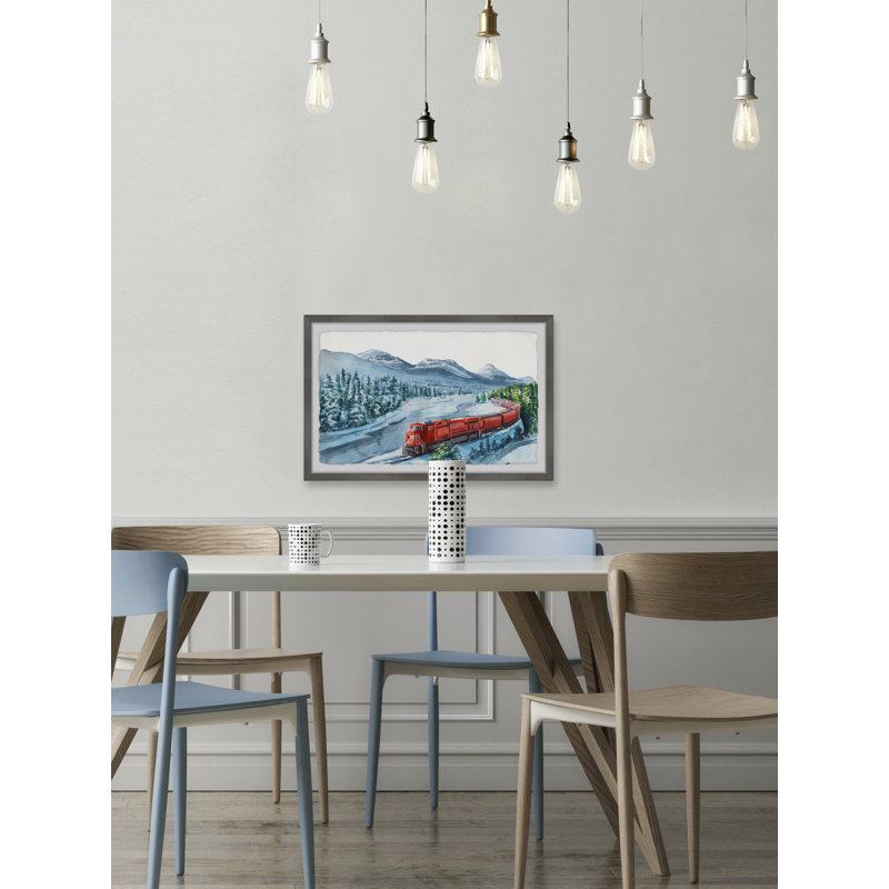 Train Ride To Yukon - Single Picture Frame Painting, 41cm H x 61cm W
