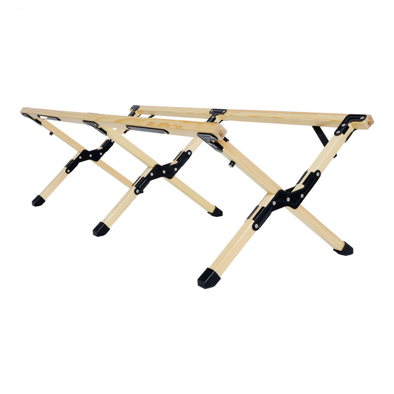 Table de pique-nique extérieure pliable, table à cadre en bois