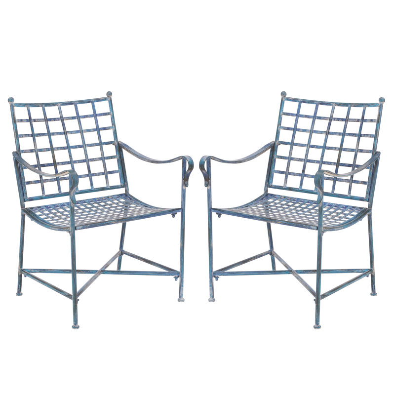 Ensemble de chaises longues 2 Josefien, Bleu mousse