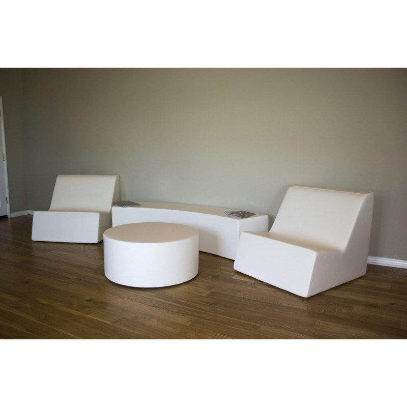 Upholstered Bench, White