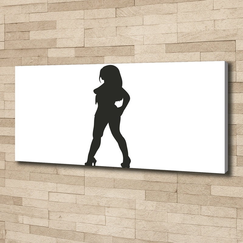 Silhouette Of A Woman - No Frame Print on Canvas