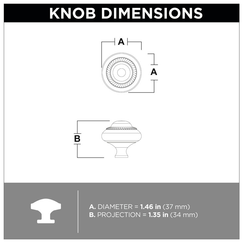 1.5" Diameter Mushroom Knob, Satin Nickel