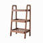 Banc de rangement à chaussures à 3 niveaux en bois de hêtre - finition noyer pour vestibule, organisateur de couloir-1378298595