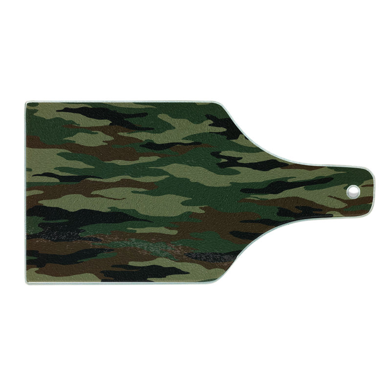 Planche à découper en verre trempé Ambesonne Camo