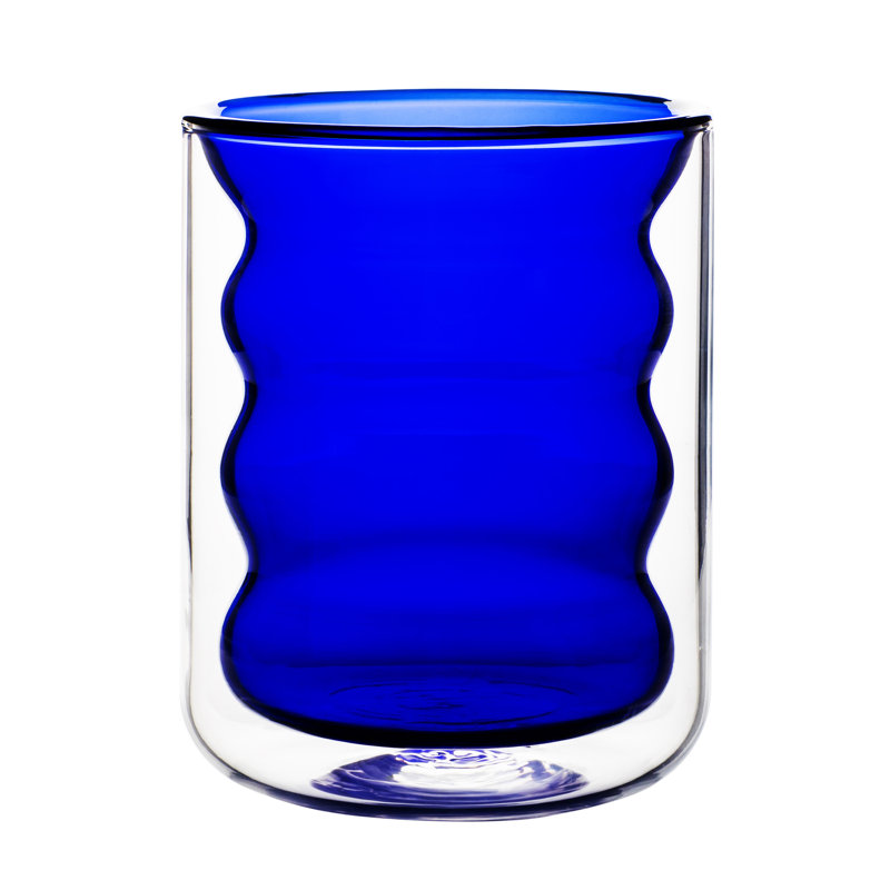 Vigo Blue Glass Water and Juice Drinking Set of 4