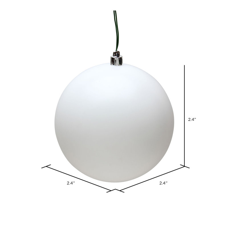 Boule incassable 2 po, Blanc mat