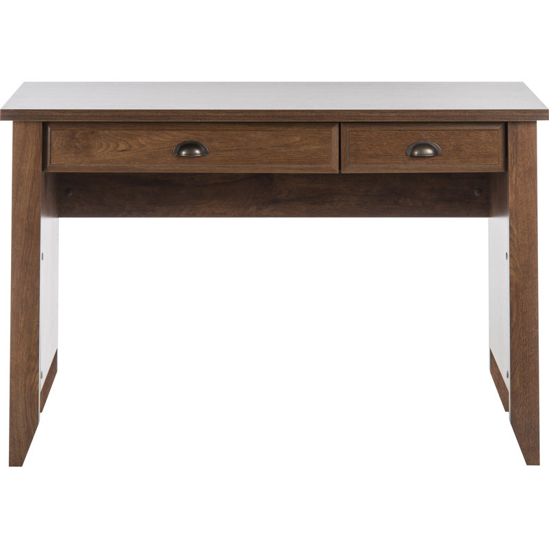 Sowders Solid Wood Base Writing Desk, Oiled Oak