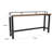 Zarahi Pine Solid Wood Top Metal Base Dining Table