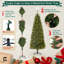 Sapin de Noël artificiel 7,5 pi, sapin Fraser, pré-articulé, avec 350 lumières DEL et 1188 pointes-233787659