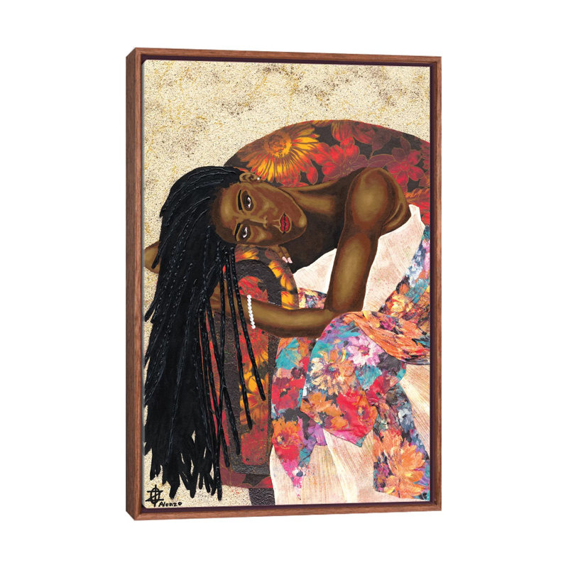 « Woman Strong III » par Alonzo Saunders-impression d’art graphique, H 60 po x l 40po x P 1,5 po, Pas de tapis