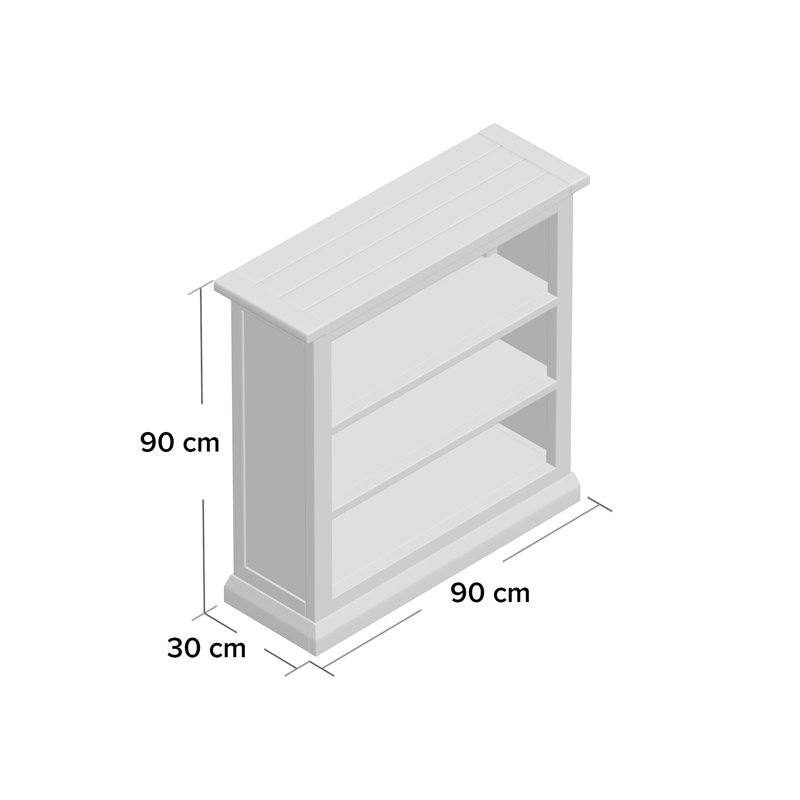 Capirano 90cm H x 90cm W Standard Bookcase, Grey/Wax