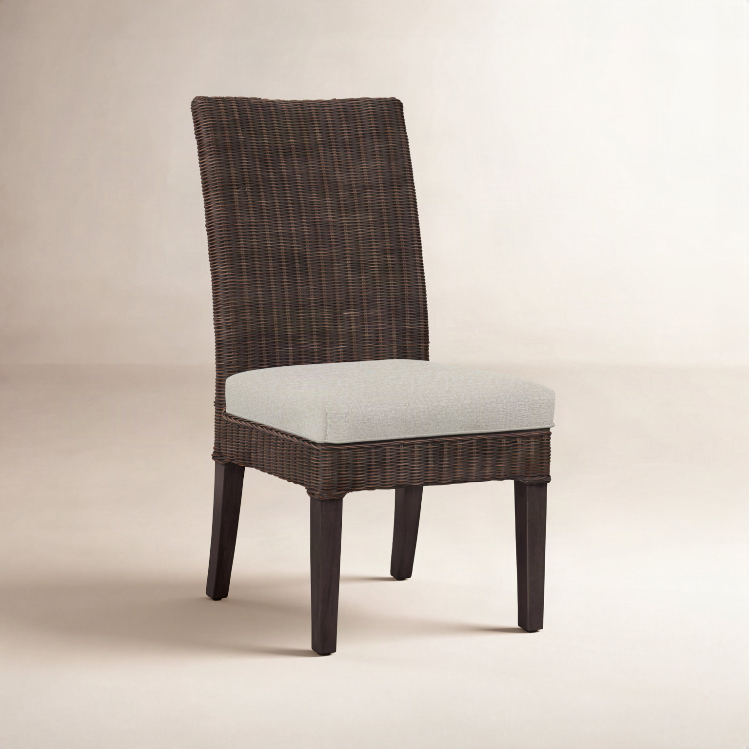 Deb Parsons Dining Chair, Beige Performance Fabric; 0851-73, Coffee
