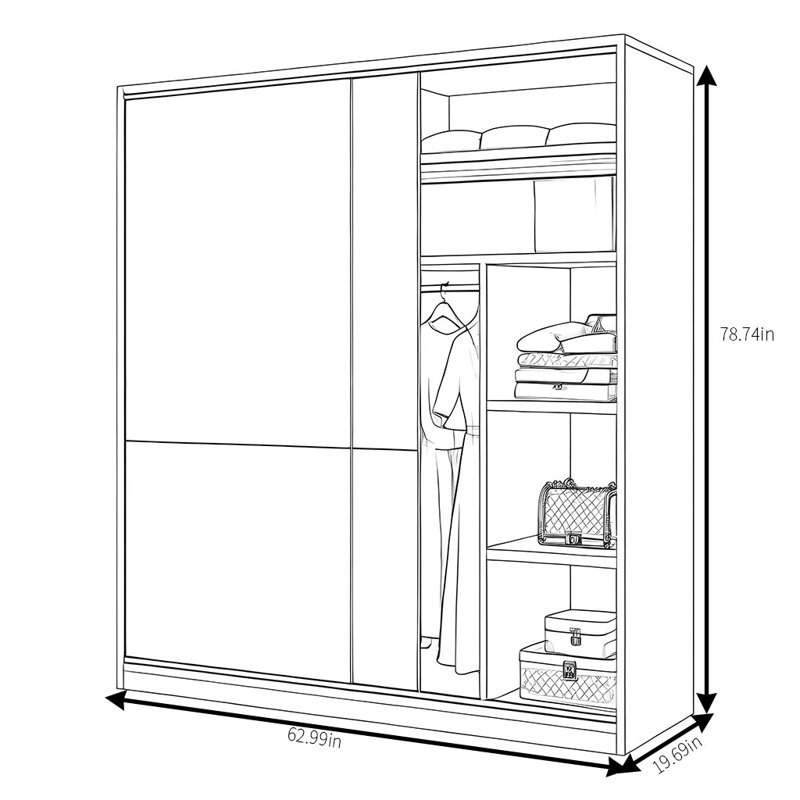 Oller, 79" H x 63" W x 20" D