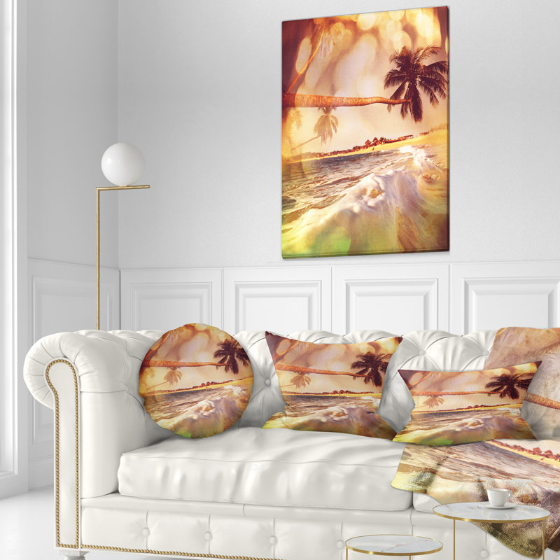 Coussin de plage tropical Tropical Beach, Rectangulaire, 12 po x 20 po