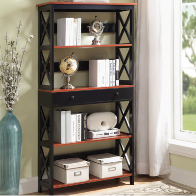 Oakden Etagere Storage Bookcase with Drawer