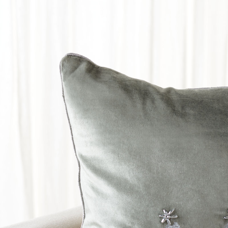 Reversible Throw Pillow, Silver
