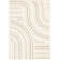 Fresno Cream Beige Neutral Curved Area Rug