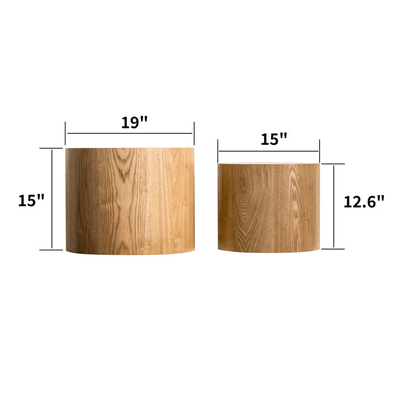 Table basse gigogne en bois naturel avec cernes de croissance d'origine, idéale pour les petits espaces et facile à installer. Table moderne, placage avec motifs de croissance, parfaite pour les balcons.