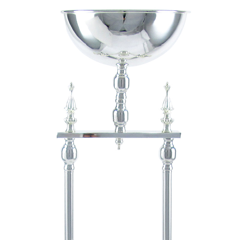 Décoration de centre de table Fabre Hurricane, Argent, H 34,5 po x l 9 po x P 9 po