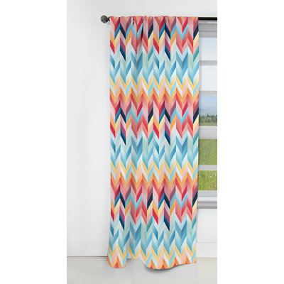 Tribal Fusion Chevron Pattern II - Chevron Curtain - Blackout Chevron Curtain - 1 Panels