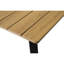 Table de jardin avec structure en acier et trou pour parasol, jaune, profondeur 180 cm, 6 à 8 couverts, style contemporain épuré, largeur 85,5 cm, hauteur 73 cm.