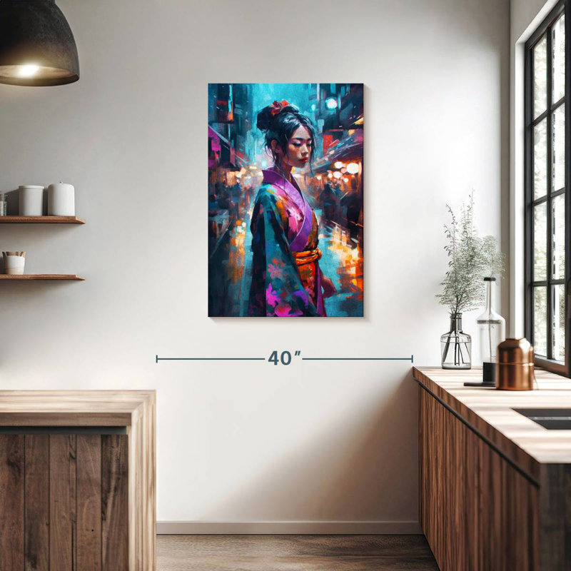 Geisha Neon City, H 36 po x l 24 po