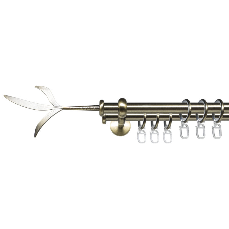 Curtain Track Set, 4cm H x 150cm W x 14cm D, Gold