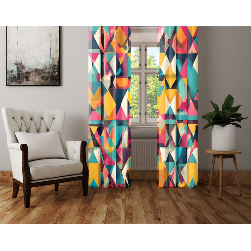 Semi Sheer Curtain Pair, 40" W x 52" L
