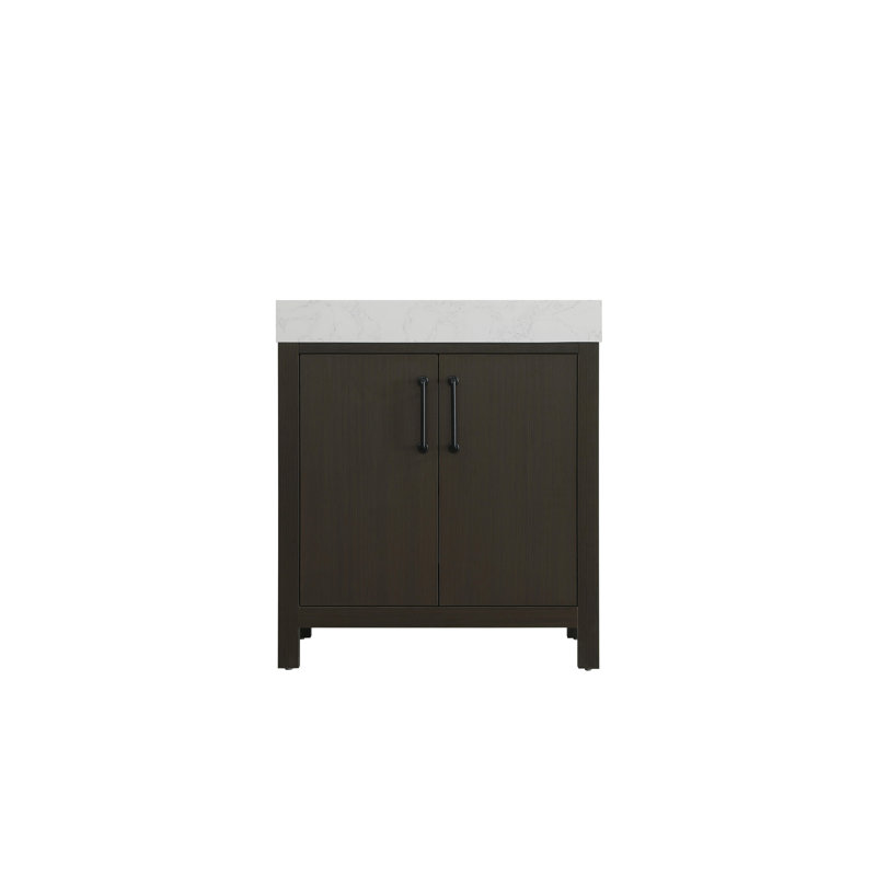 30 inch Single Bathroom Vanity_Traditional_VF60630, Mocha Brown