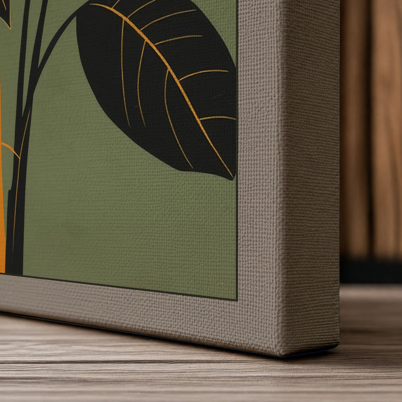 Bouquet Botanical - Wrapped Canvas, 24x16 - 61.0 x 40.6 cm, Taupe Border