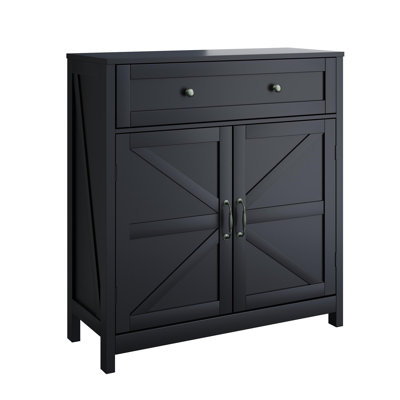Farmhouse Storage Cabinet with Drawer and Adjustable Shelf