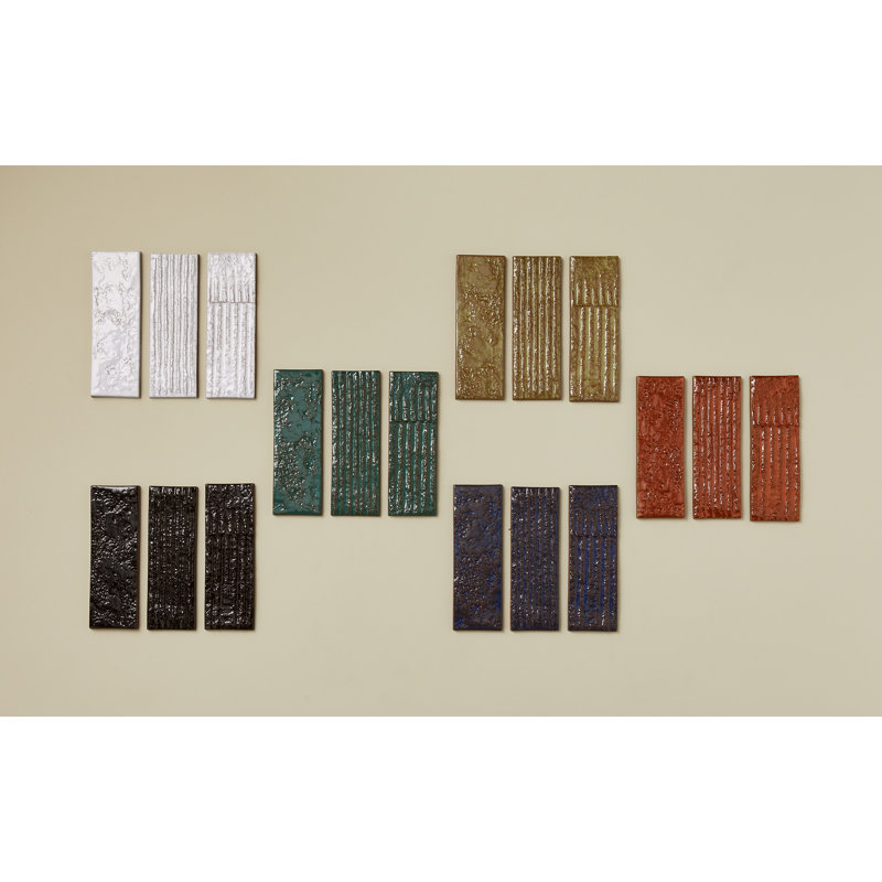 Chamotte Quadra 3"x9", Blue
