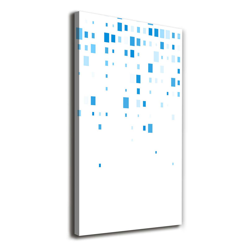 Aygun Blue Squares - Wrapped Canvas Print