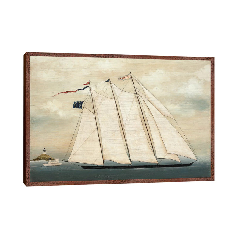 Tall Ship I by David Carter Brown - 1 Piece Wall Art on Canvas, 66.04 cm H x 45.72 cm W, Classic Wood Floater Frame