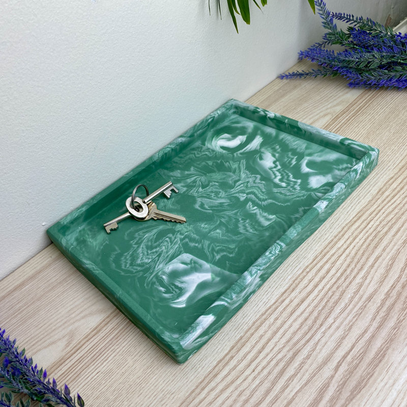 Rectangle Decorative Tray, Green
