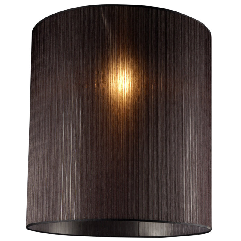 Renteria 60cm H Fabric Drum Lamp Shade ( Screw On ), Black Organsa