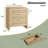 Modern Rattan 3 Drawers Nightstand For Bedroom