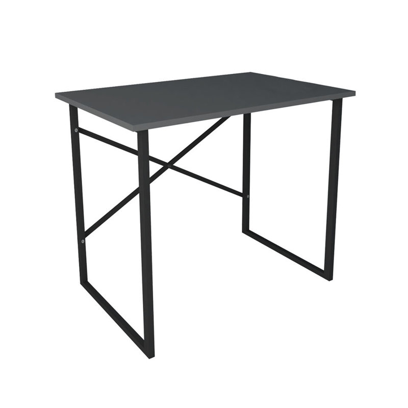 Aistis Rectangle 90cm L Computer Table, Black