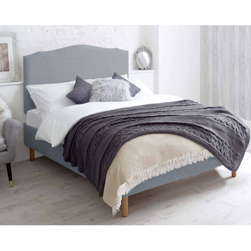 Aimani Upholstered Headboard, Sky Blue, Double (4'6)