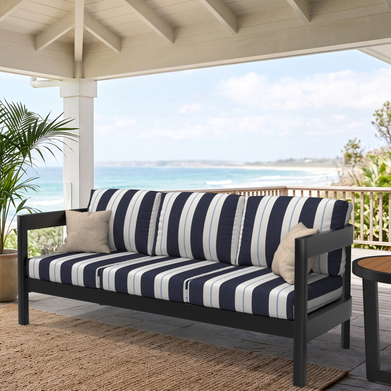 Coussins de siège et de dossier Sunbrella pour canapé de 6 pouces (ensemble de 3), Sunbrella® Relate Harbor