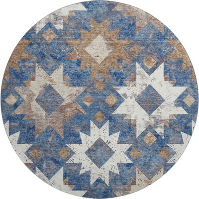 Premium Machine Washable Fairwood AMF1879 Aztec Rug