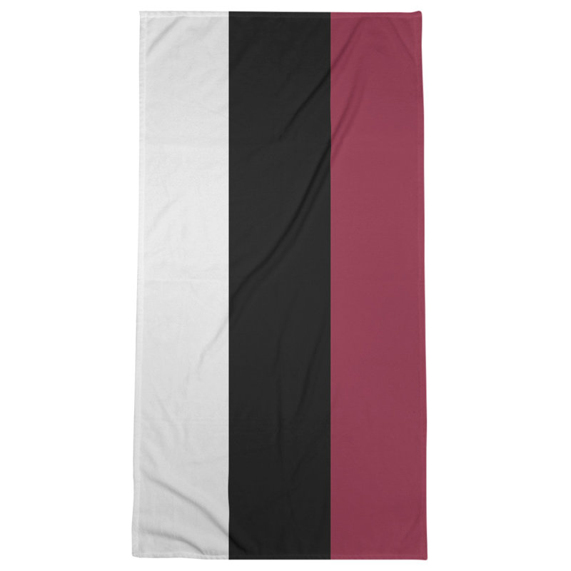 Microfiber Bath Towel, Atlanta Throwback Football Black Accent