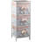 3 Drawer Wooden Cabinet with Wicker Storage Baskets and White Bear Design for Home Organization